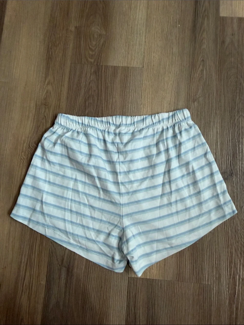 NEW LAKE Pajama Shorts Blue White Striped Sleepwear Pima Cotton Pants Size XS